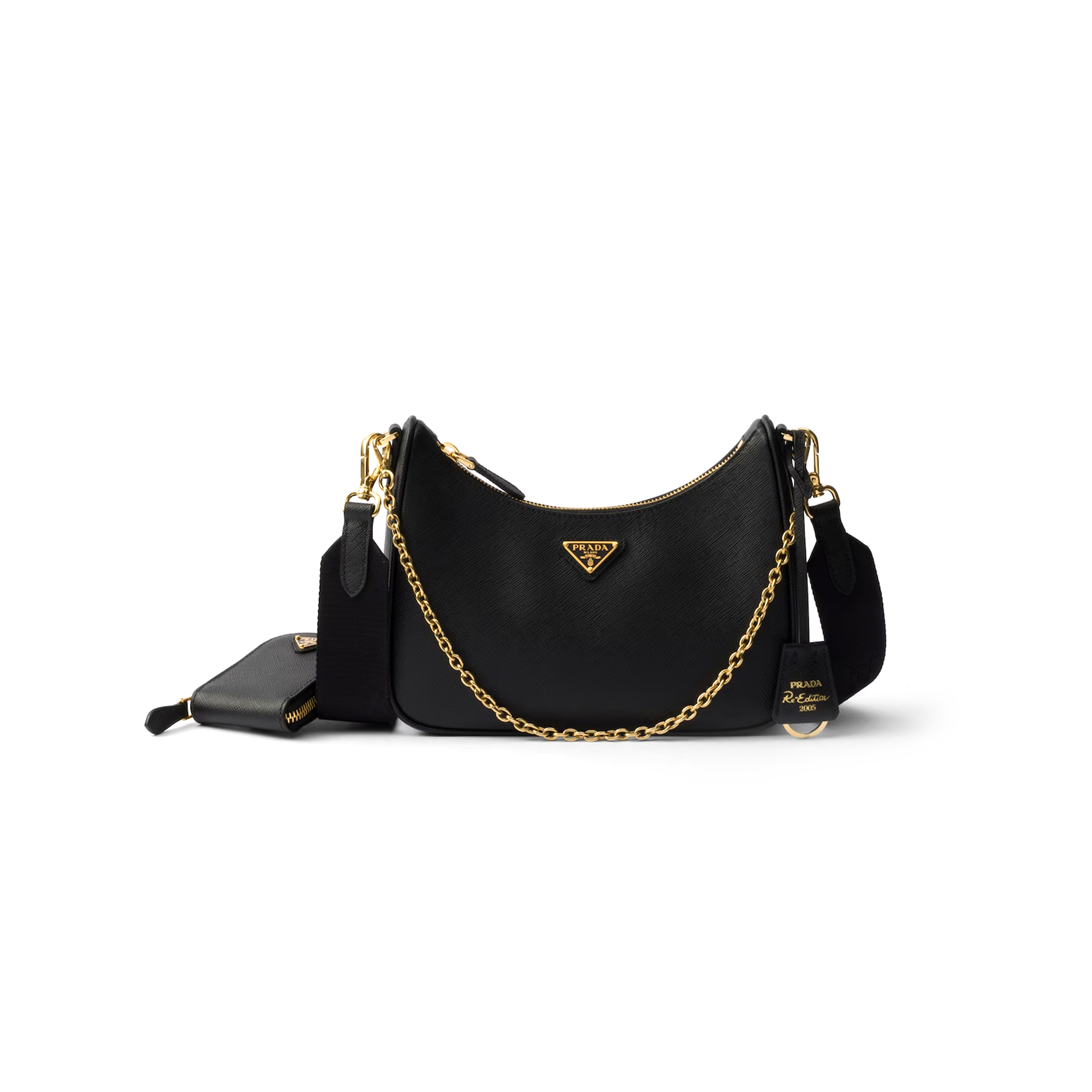 PRADA RE-EDITION 2005 SAFFIANO LEATHER BAG 1BH204 (22*18*6cm)